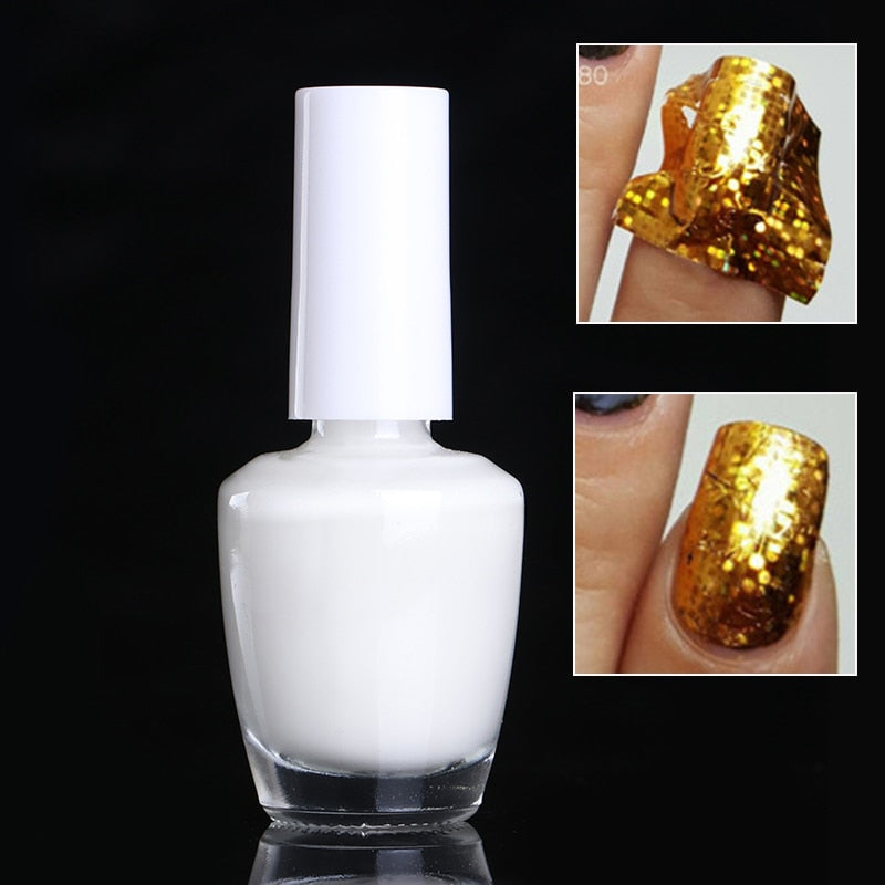 Pegamento adhesivo de la estrella del pegamento de la hoja del clavo 8ml para la herramienta del arte del clavo del manicura del papel de transferencia de las hojas del clavo