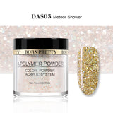 BORN PRETTY Polvo de acrílico transparente blanco rosado 10ml Extensión de la punta Polvo de polímero de uñas francés Acrílico Cepillo Cristal Contenedor de vidrio