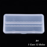 Belleza completa 20 ranuras Caja de almacenamiento Para Nail Drill Bit Holder Contenedor Caso Exhibición Organizador Acrílico Manicura Herramienta CHA35-1