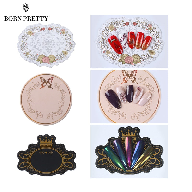 10 Unids Consejos de Uñas Tablero de Exhibición Conjunto de Herramientas Retro Estilo Europeo Papel Duro Mostrando Tarjetas de Estante Manicura Nail Art Kit de Herramientas