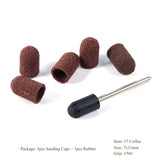 Multi-tamaño eléctrico del clavo Broca Bandas de lijado Caps 150 Grip Rubber Mandrel Machine Fresa para herramientas de manicura CH721
