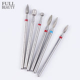 6 Tipo Broca giratoria de diamante Brocas de clavo eléctricas Fresas para la cutícula de manicura Eliminar Herramienta limpia lima de uñas CHMix6-JG # 9